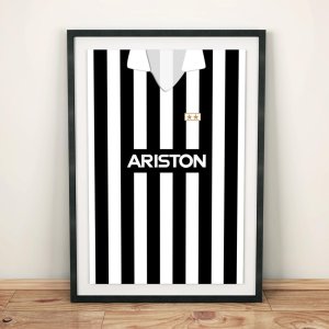 Juventus 1988-89 Football Shirt Art Print Juventus 1988-89 Football Shirt Art Print