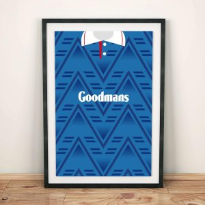 Portsmouth 1991-93 Football Shirt Art Print Portsmouth 1991-93 Football Shirt Art Print