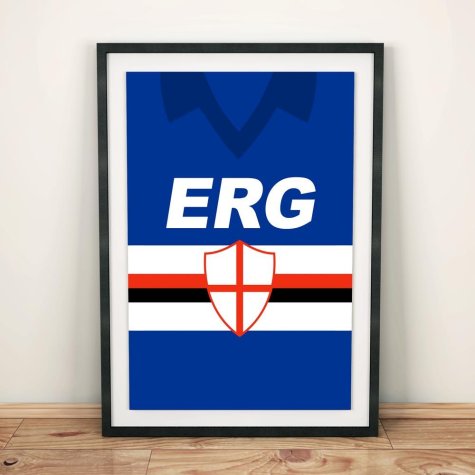 Sampdoria 1991 Football Shirt Art Print