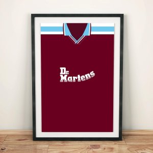 West Ham 99-01 Football Shirt Art Print West Ham 99-01 Football Shirt Art Print