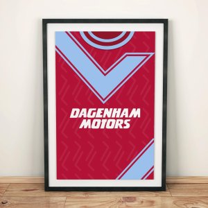 West Ham 1993 Football Shirt Art Print West Ham 1993 Football Shirt Art Print