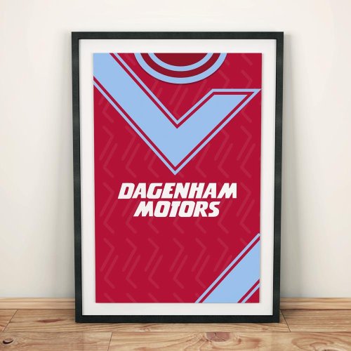 West Ham 1993 Football Shirt Art Print