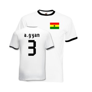 Asamoah Gyan Ghana Ringer Tee (white)