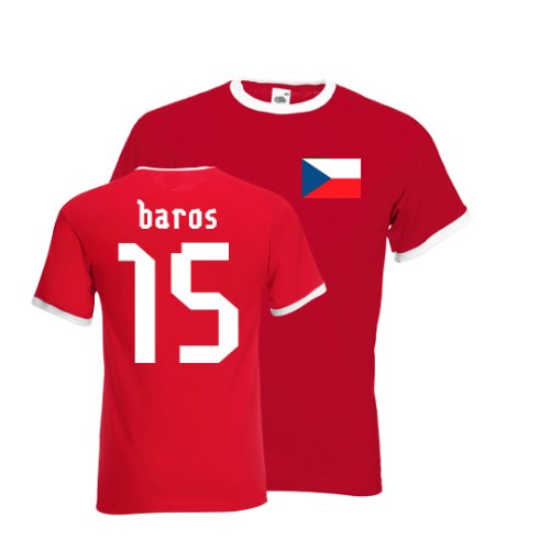 Milan Baros Czech Republic Ringer Tee (red)