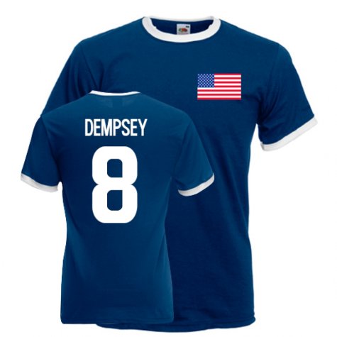 Clint Dempsey Usa Ringer Tee (navy)