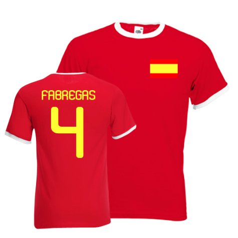 Cesc Fabregas Spain Ringer Tee (red)