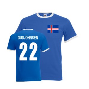 Eidur Gudjohnsen Iceland Ringer Tee (blue)