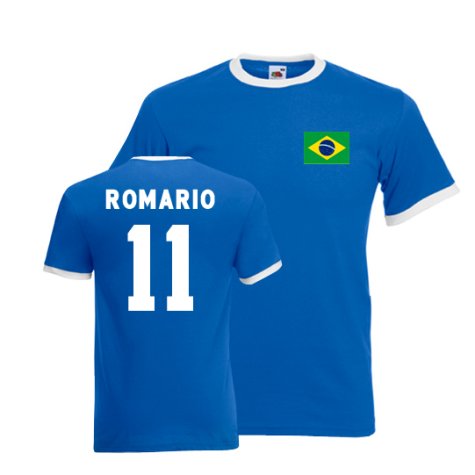 Romario Brazil Ringer Tee (blue)