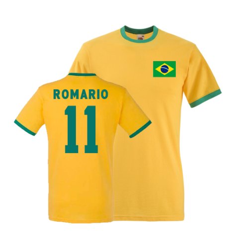 Romario Brazil Ringer Tee (yellow)