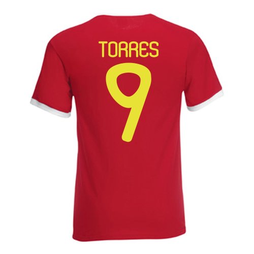 Fernando Torres Spain Ringer Tee (red)