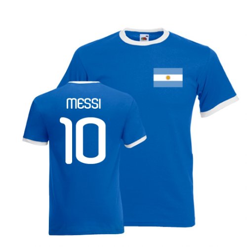 Lionel Messi Argentina Ringer Tee (blue)