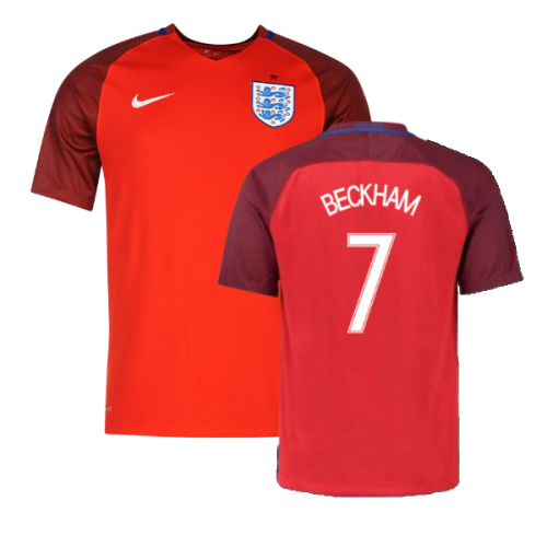 England 2016-17 Away Football Shirt (XL.Boys) (Excellent) (Beckham 7)