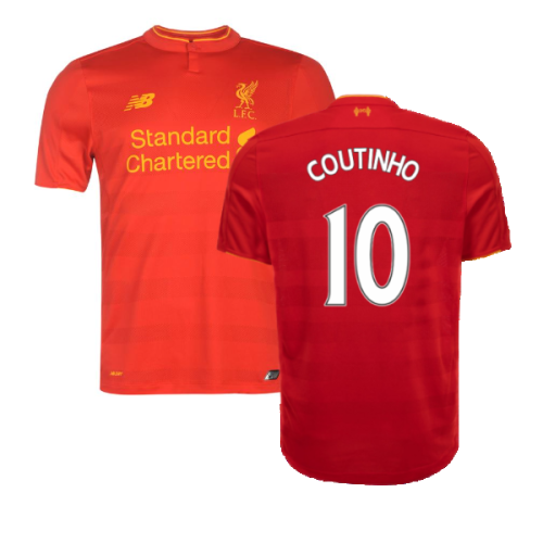 Liverpool 2016-17 Home Shirt (Mint) (Coutinho 10)