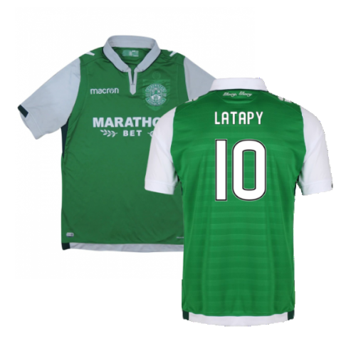 2017-18 Hibernian Home Shirt (XL) (Excellent) (Latapy 10)