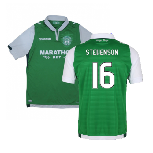 2017-18 Hibernian Home Shirt (XL) (Excellent) (Stevenson 16)