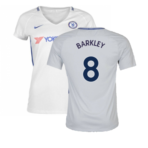 2017-2018 Chelsea Away Nike Ladies Shirt (Womens L) (Mint) (Barkley 8)