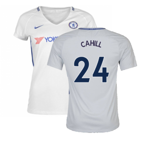 2017-2018 Chelsea Away Nike Ladies Shirt (Womens L) (Mint) (Cahill 24)