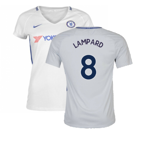 2017-2018 Chelsea Away Nike Ladies Shirt (Womens L) (Mint) (Lampard 8)