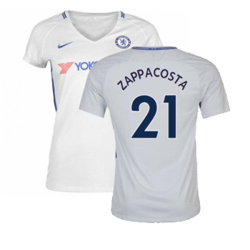 2017-2018 Chelsea Away Nike Ladies Shirt (Womens L) (Mint) (Zappacosta 21)