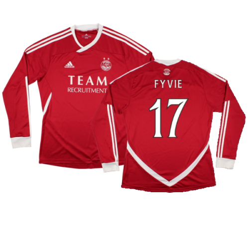 Aberdeen 2011-2012 Home Long Sleeve Shirt (L) (Very Good) (Fyvie 17)