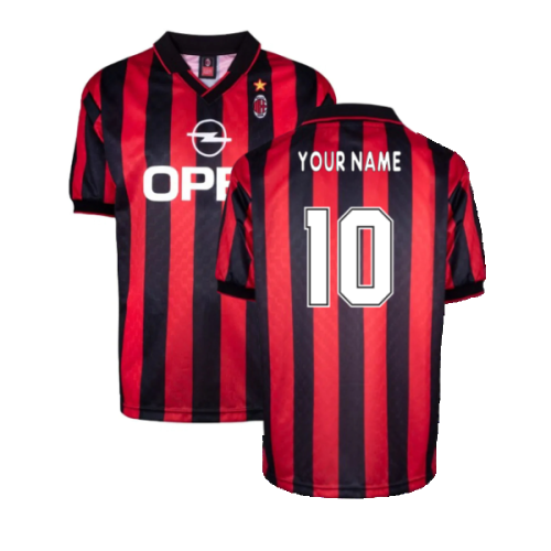 AC Milan 1996-97 Retro Home Shirt (M) (Your Name 10) (Excellent)