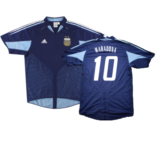 Argentina 2004-05 Away Shirt (L) (Excellent) (MARADONA 10)