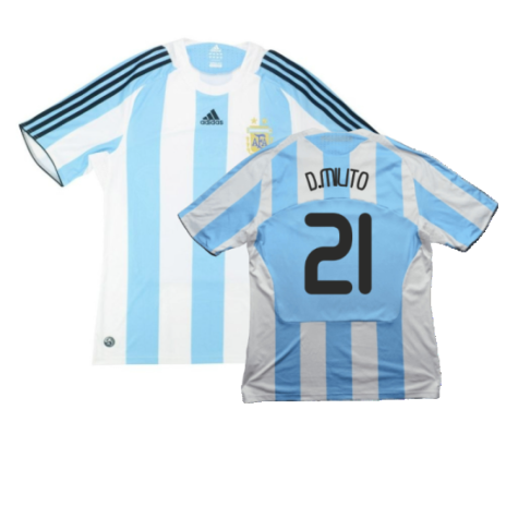 Argentina 2008-09 Home Shirt (L) (Very Good) (D.Milito 21)