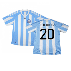 Argentina 2010-11 Home Shirt (Excellent) (M.Rodriguez 20)