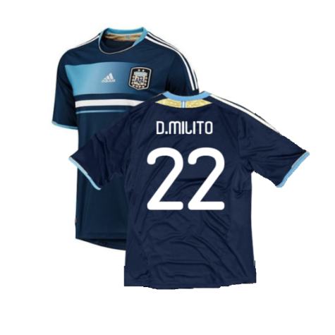 Argentina 2011-2012 Away Shirt (Good) (D.Milito 22)