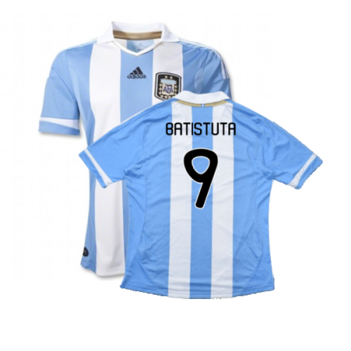 Argentina 2011-2012 Home Shirt (L) (Good) (BATISTUTA 9)