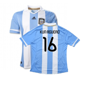 Argentina 2011-2012 Home Shirt (L) (Good) (Kun Aguero 16)