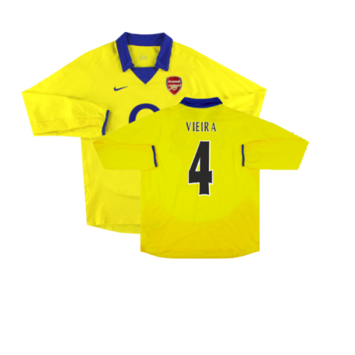 Arsenal 2003-05 Long Sleeve Away Shirt (Excellent) (Vieira 4)