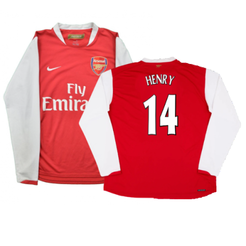 Arsenal 2006-07 Long Sleeve Home Shirt (XXL) (Excellent) (Henry 14)