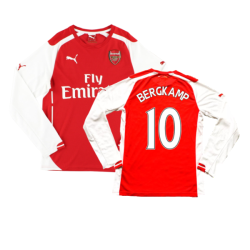 Arsenal 2014-15 Long Sleeve Home Shirt (XL) (Excellent) (BERGKAMP 10)