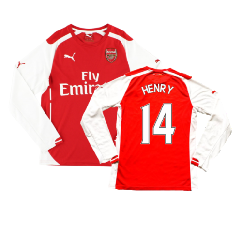 Arsenal 2014-15 Long Sleeve Home Shirt (XL) (Excellent) (Henry 14)