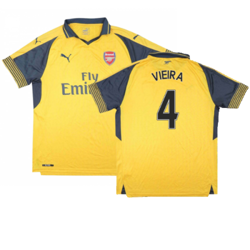 Arsenal 2016-17 Away Shirt (Very Good) (Vieira 4)