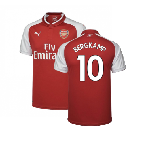 Arsenal 2017-18 Home Shirt (M) (Excellent) (Bergkamp 10)