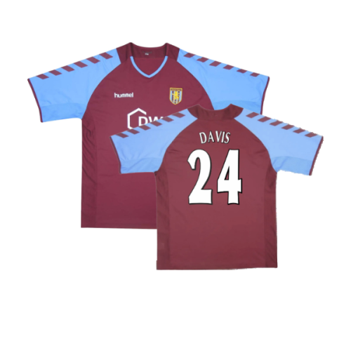 Aston Villa 2004-05 Home Football Shirt (Excellent) (Davis 24)