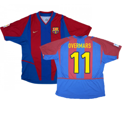 Barcelona 2002-03 Home Shirt (L) (Very Good) (Overmars 11)