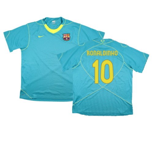 Barcelona 2007-08 Nike Training Shirt (M) (Good) (Ronaldinho 10)