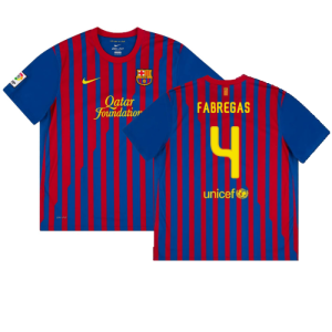 Barcelona 2011-12 Home Shirt (S) (Good) (Fabregas 4)