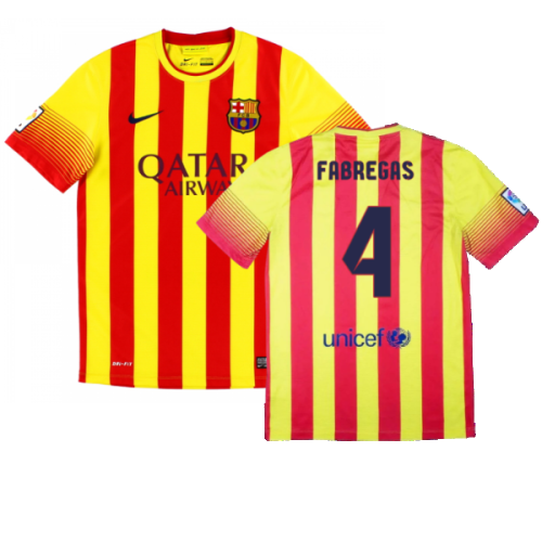 Barcelona 2013-14 Away Shirt (S) (Excellent) (Fabregas 4)