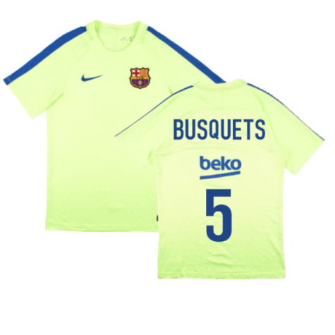 Barcelona 2016-17 Nike Training Shirt (S) (Busquets 5) (Good)