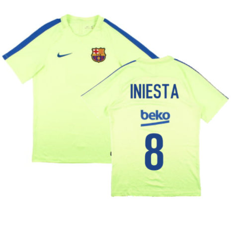 Barcelona 2016-17 Nike Training Shirt (S) (Iniesta 8) (Good)