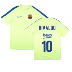 Barcelona 2016-17 Nike Training Shirt (S) (Rivaldo 10) (Good)