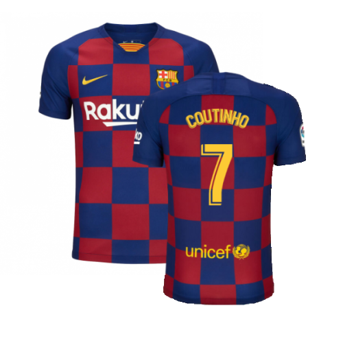 Barcelona 2019-20 Home Shirt (S) (BNWT) (COUTINHO 7)