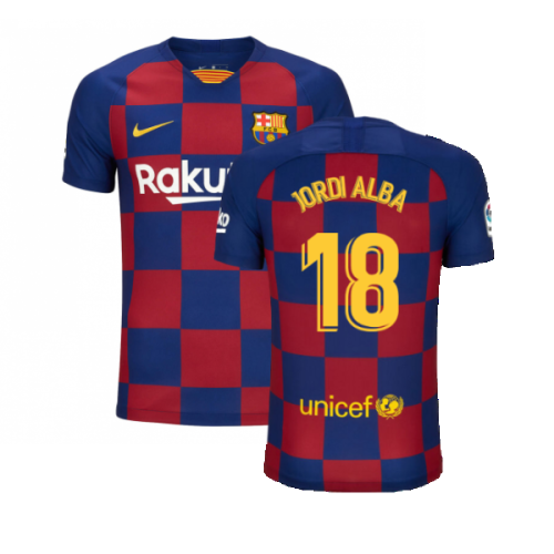 Barcelona 2019-20 Home Shirt (S) (BNWT) (JORDI ALBA 18)