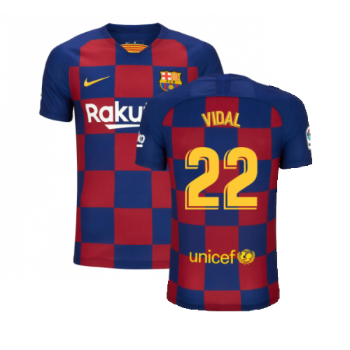 Barcelona 2019-20 Home Shirt (S) (BNWT) (VIDAL 22)