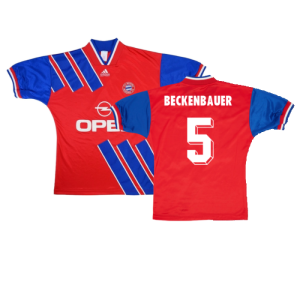 Bayern Munich 1993-95 Home Shirt (Very Good) (Beckenbauer 5)