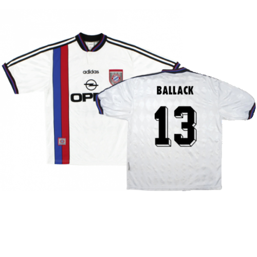 Bayern Munich 1996-98 Away Shirt (L) Strunz #8 (Fair) (Ballack 13)